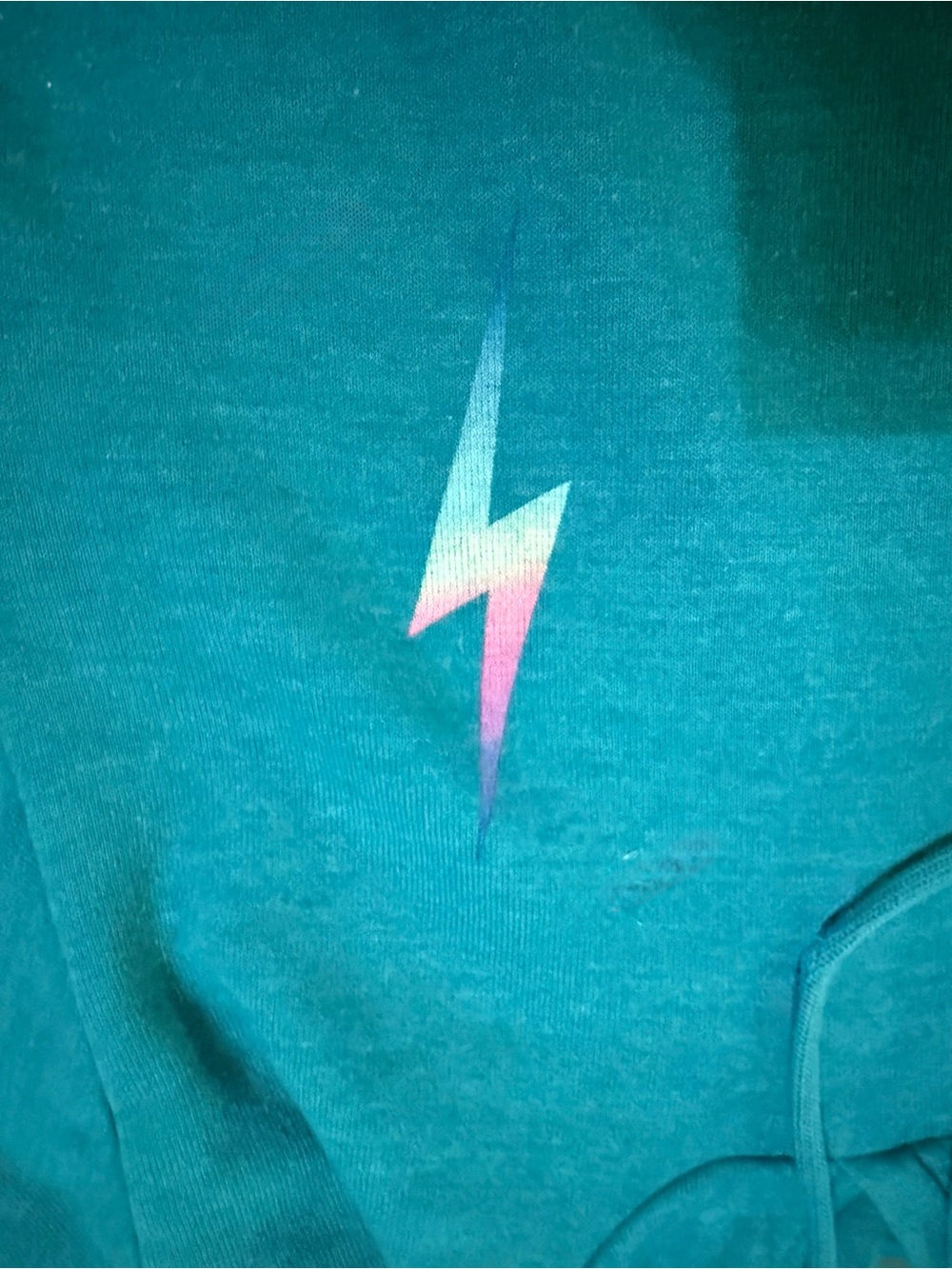 Teal Blue Aviator Nation Bolt Stitch Hoodie - Picture 3 of 7